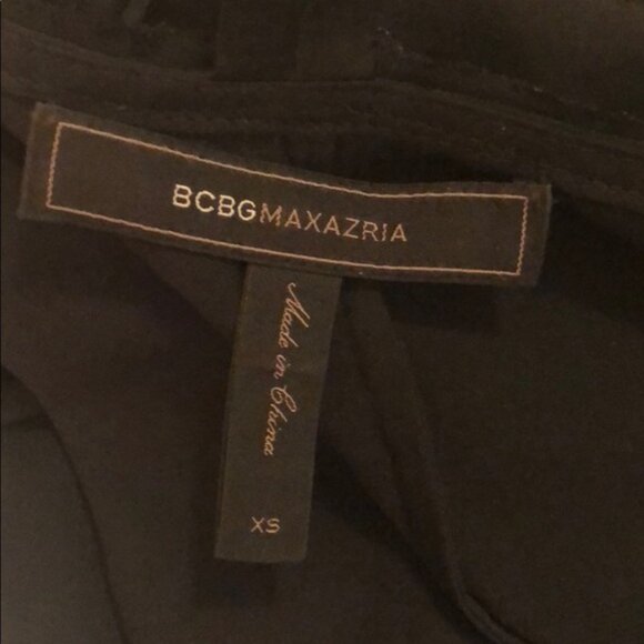 New BCBGMaxAzria Abbey v-neck studded cutout cage open back trapeze satin top - Picture 8 of 8